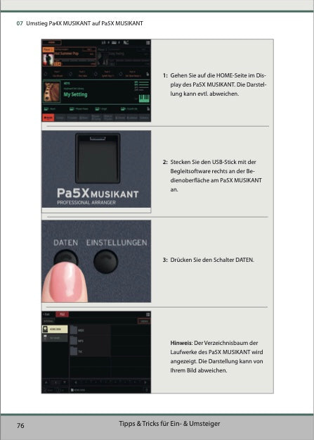 Pa5X Musikant Praxisbuch 1