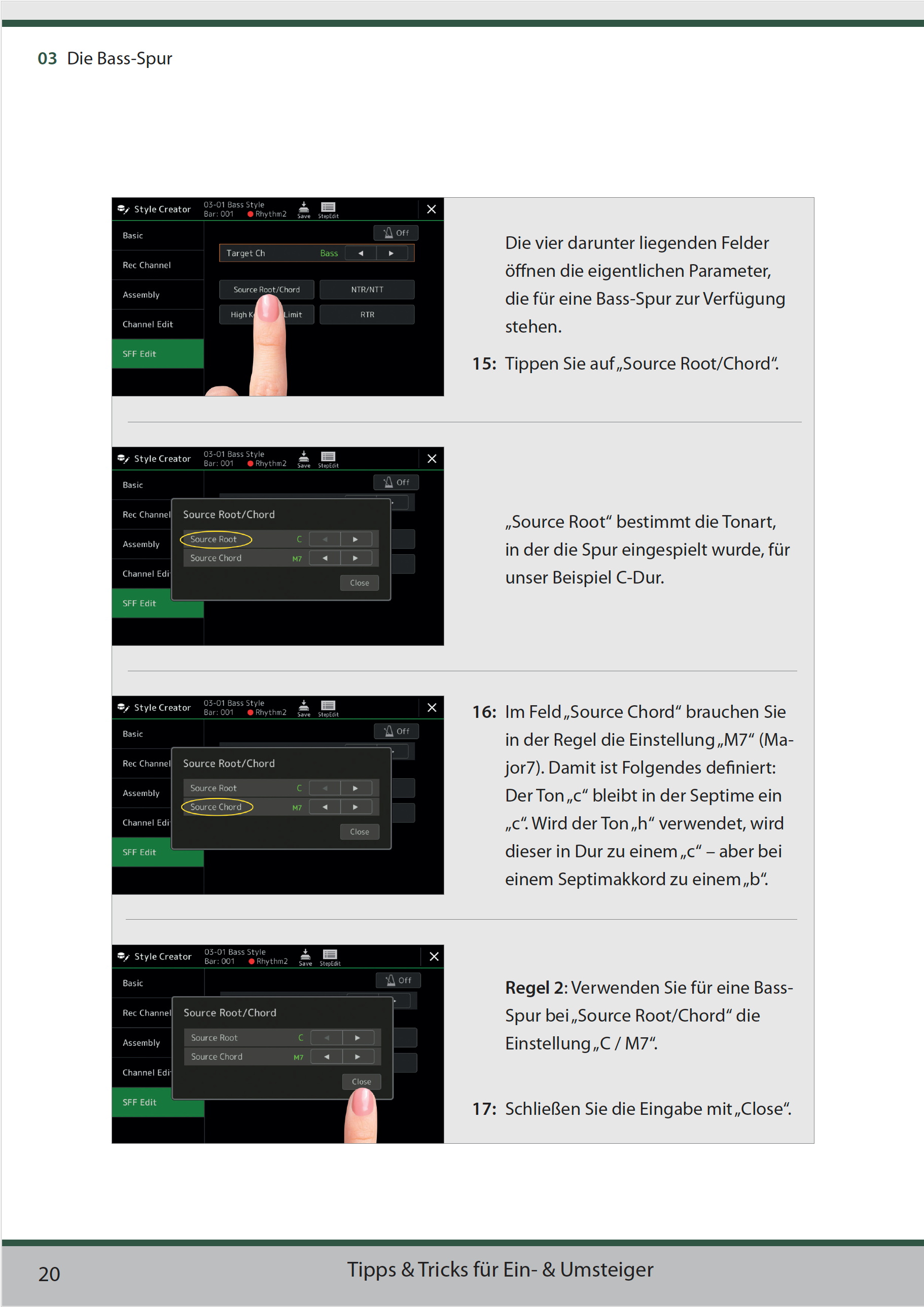Grundlagen der Yamaha Style-Programmierung
