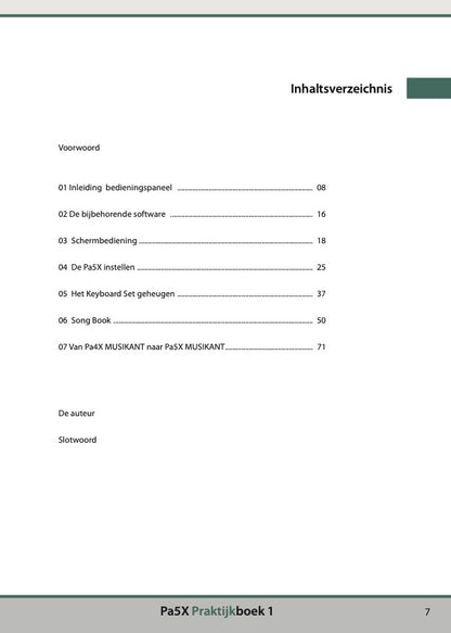 Pa5X Musikant Praktijkboek 1