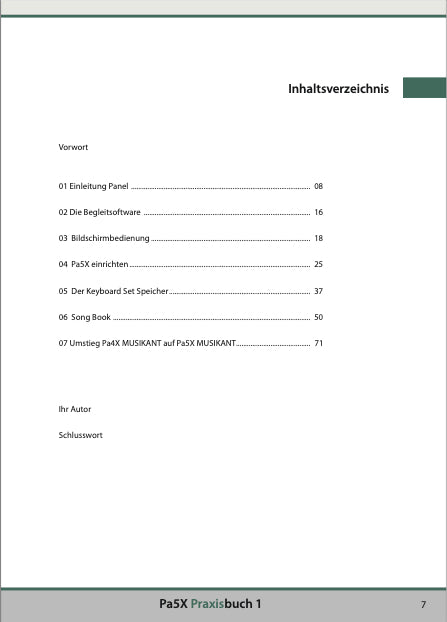 Pa5X Musikant Praxisbuch 1